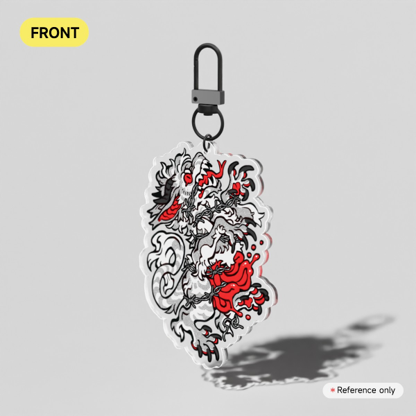 Barbed Wire Guts Vernid Acrylic Keychains