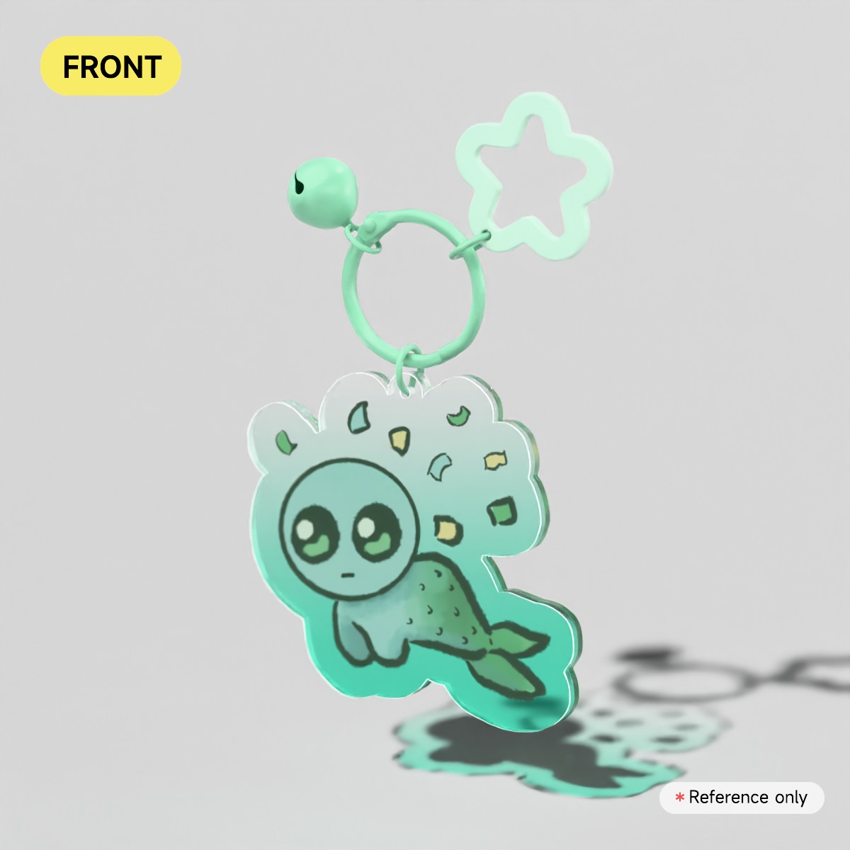 autism sea creature | acrylic keyring with bell