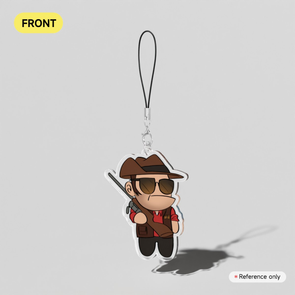 TF2 SNIPER Double-Sided RED/BLU Keychain