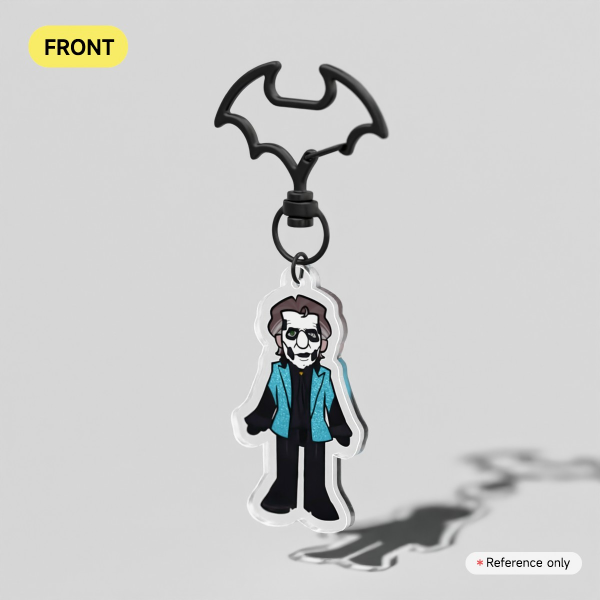 The Fourth Antipope Blue Glitter Keychain