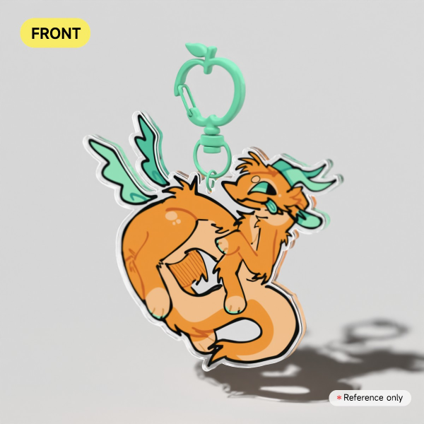 Fluffy Dragon Keychain