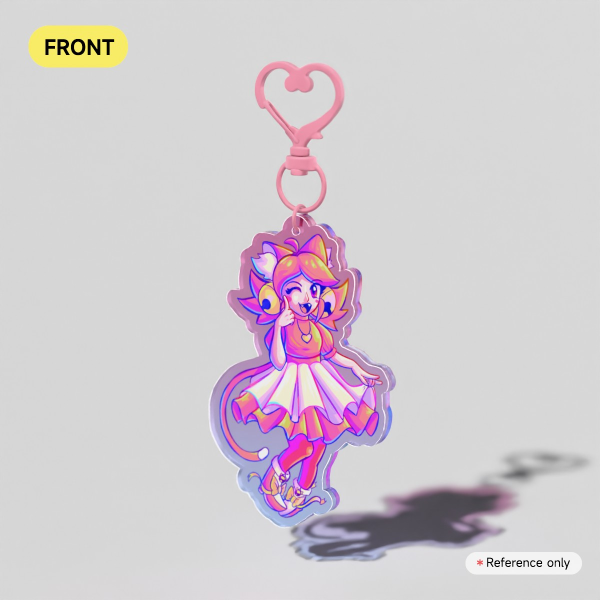 Pink Maddie keychain