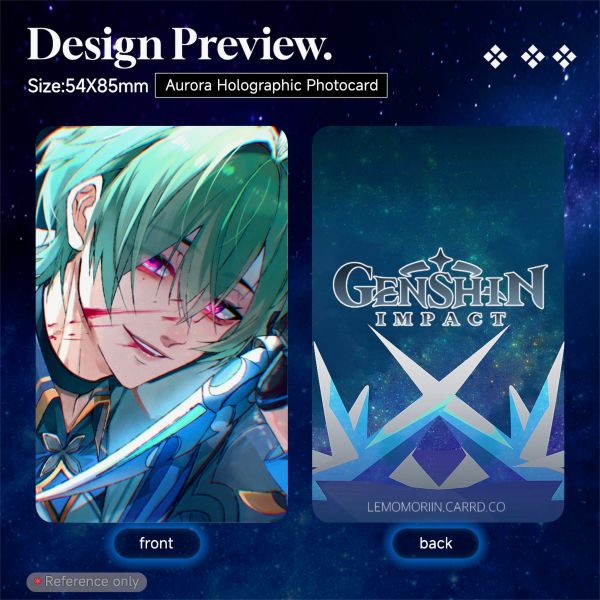 LOHEN Genshin Impact Aurora Holographic Photocard