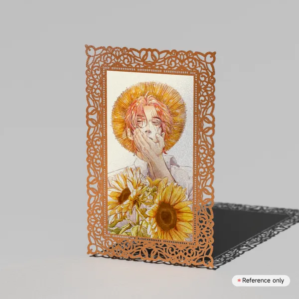shanks sunflower lace postcard