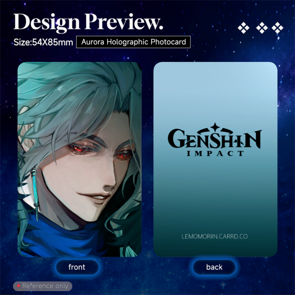 Dottore Genshin Impact Aurora Holographic Photocard