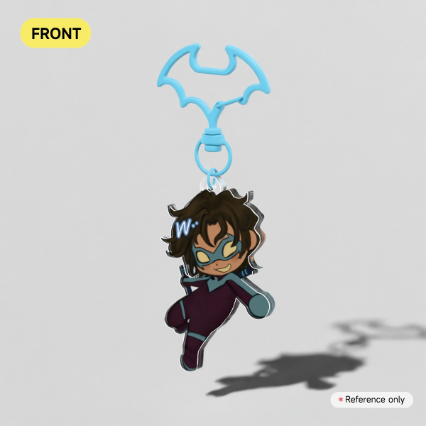 Nightwing full bleed keychain | jumping about!