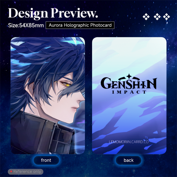 Flins Genshin Impact Aurora Holographic Photocard