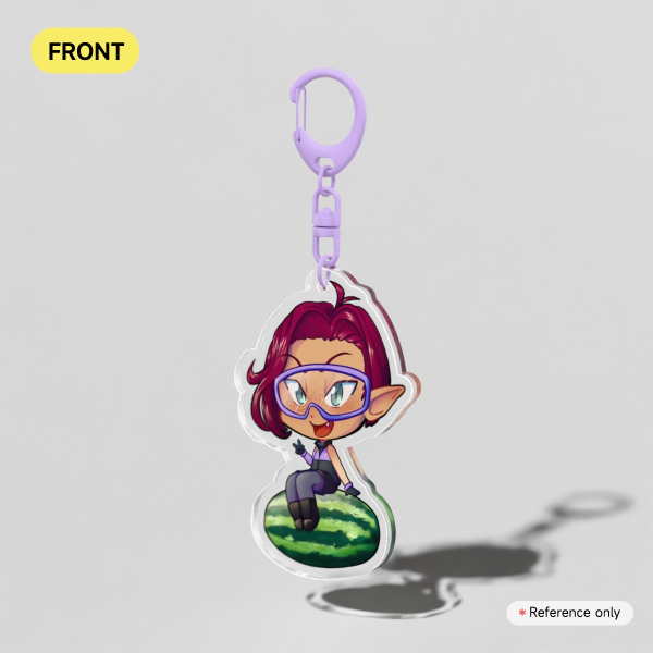 Clive, Watermelon Gremlin - Clear Acrylic Keychains