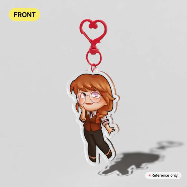 Chibi Fawn Double Sided Clear Acrylic Keychain