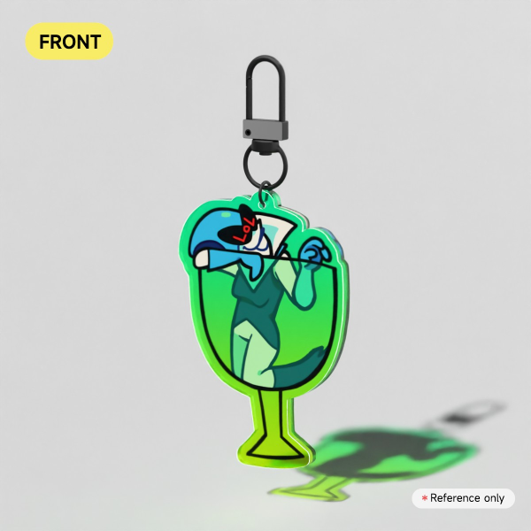 Queen Acid Glass - Colored Edge Acrylic Keychain