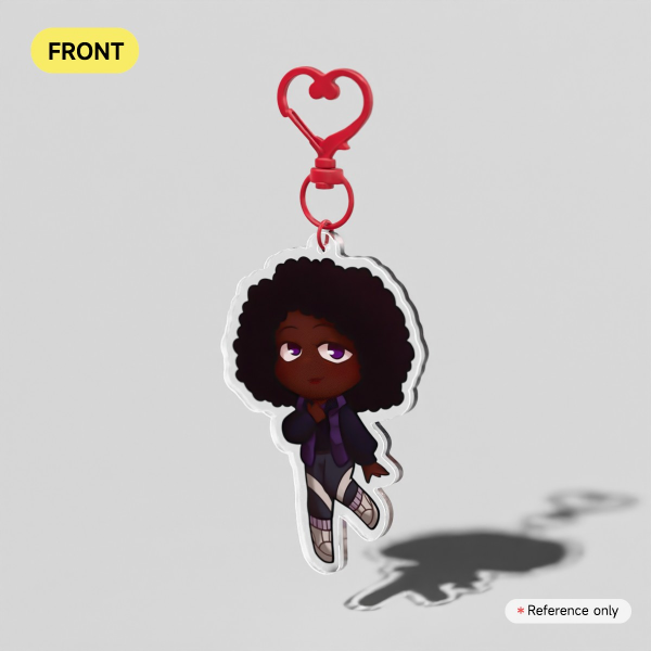 Chibi Natasha Double Sided Clear Acrylic Keychain