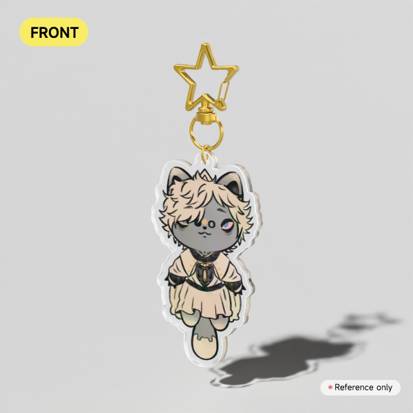 Qifrey Cat Clear Acrylic Keychains