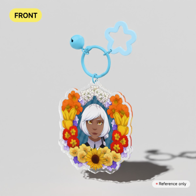 Flower Wreathed Prim Keychain