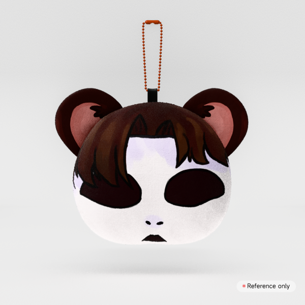 Marble Hornets Masky/Tim bear plush keychain