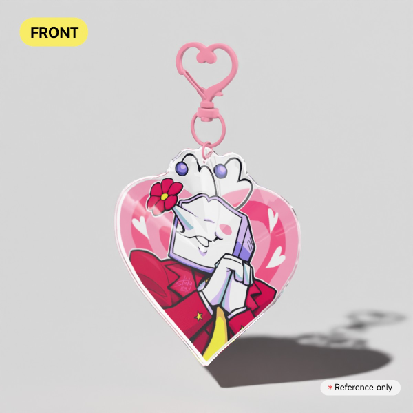 Tenna heart deltarune Single-side Rounding Acrylic Keychains