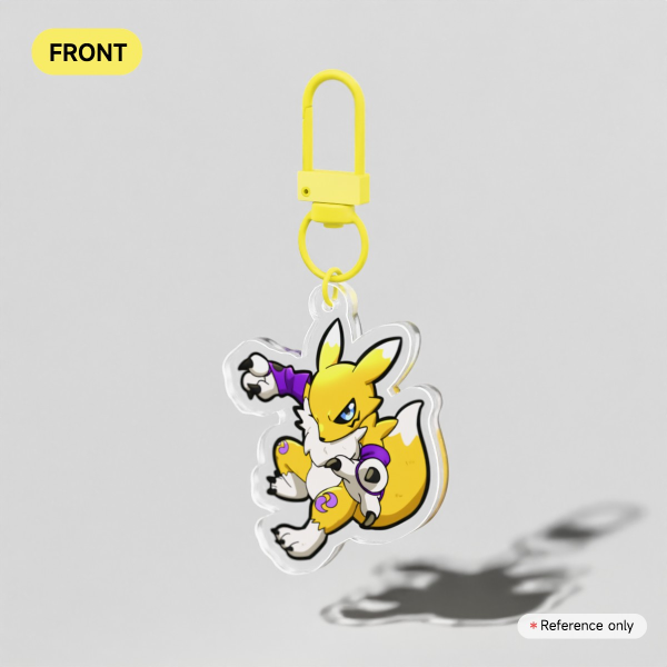 frannart renamon digimon keychain