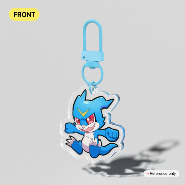 frannart veemon digimon keychain