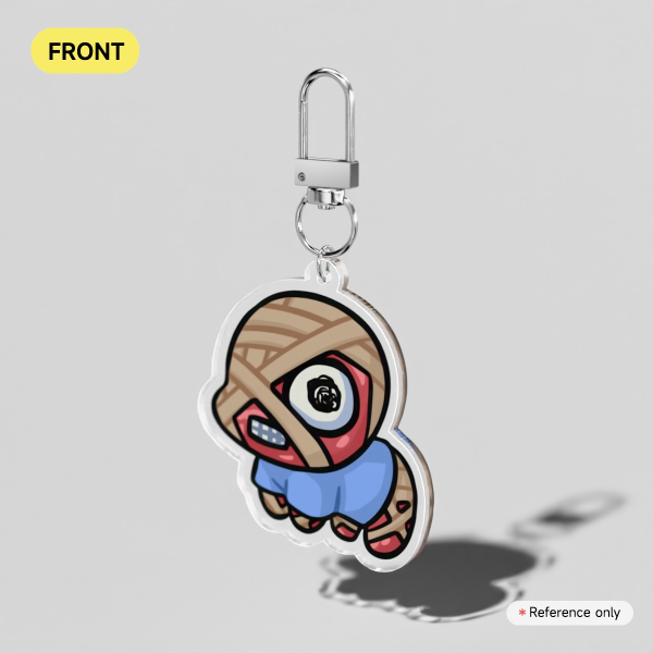 Curly Acrylic Keychain (Mouthwashing)