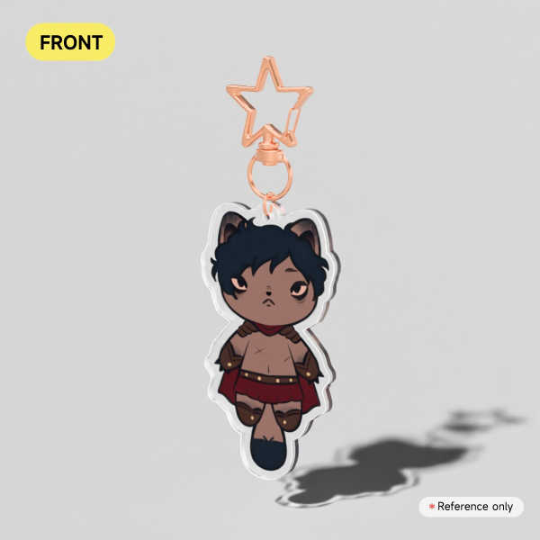 Damian Cat Clear Acrylic Keychains
