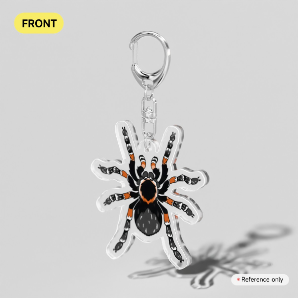 Red Knee Tarantula Acrylic Keychains