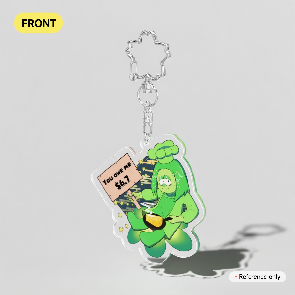 ACRYLIC CHARM ~ DELTARUNE - GREEN FLOWER
