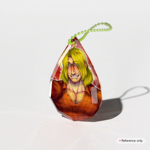 Gemstone Thick Acrylic Block Keychains
