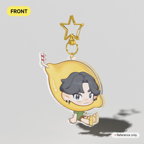 Ellow Lemon Clear Acrylic Keychains