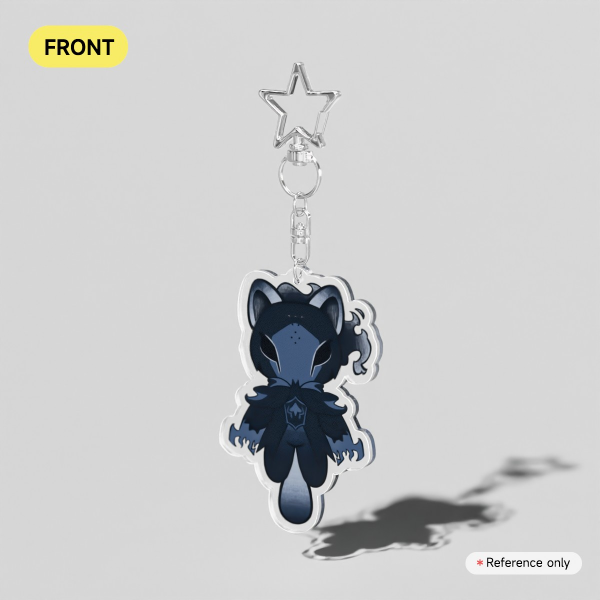 Silent Salt Cookie Cat Clear Acrylic Keychains
