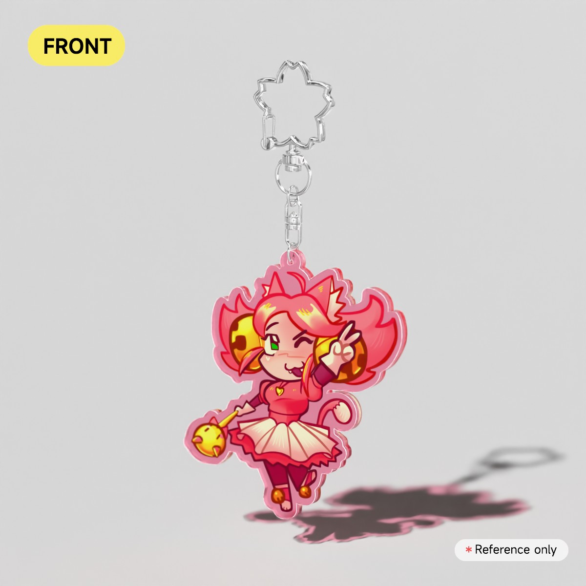 Pink Chibi Keychain
