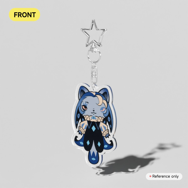 Shadow Milk Cookie Cat Clear Acrylic Keychains
