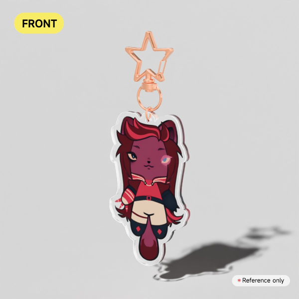 Red Velvet Cookie Cat Clear Acrylic Keychains