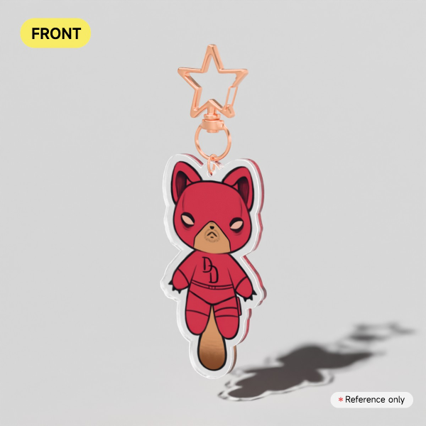 Daredevil Cat Clear Acrylic Keychains