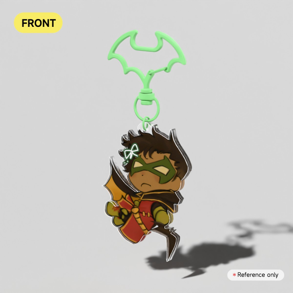 Damian Wayne full bleed keychain | throwing stuff!
