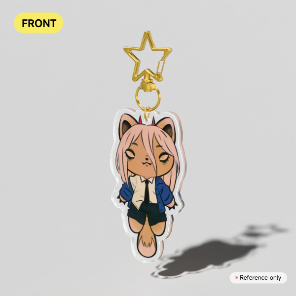 Power Cat Clear Acrylic Keychains