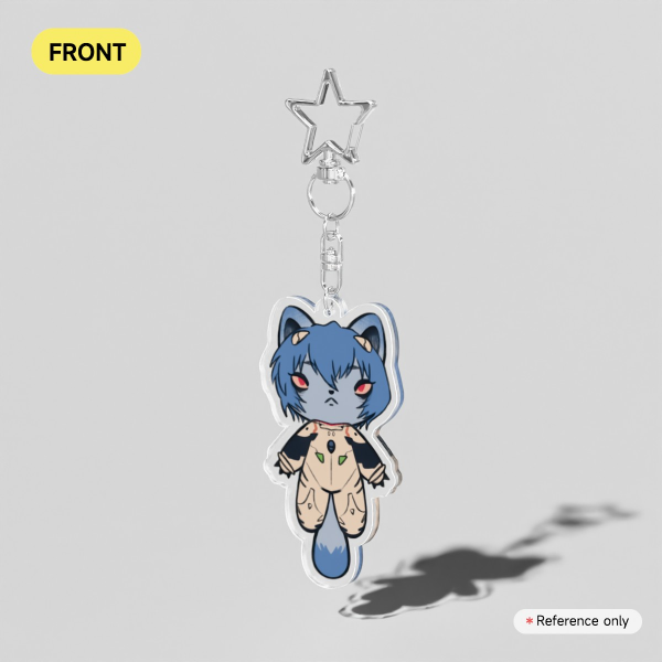 Rei Cat Clear Acrylic Keychains