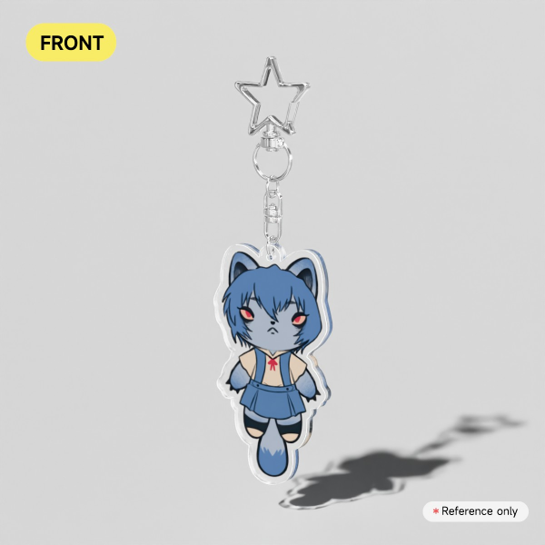 Rei Cat Clear Acrylic Keychains