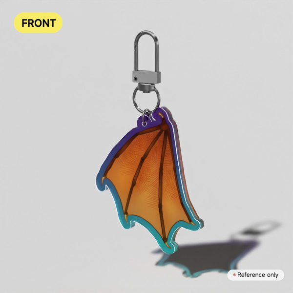 Zeeohyi - Halloween Keychains - Amber Batwing