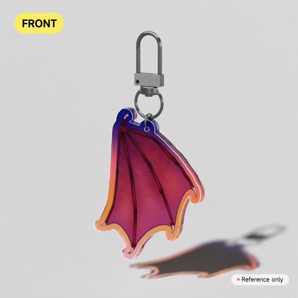 Zeeohyi - Halloween Keychains - Violet Batwing
