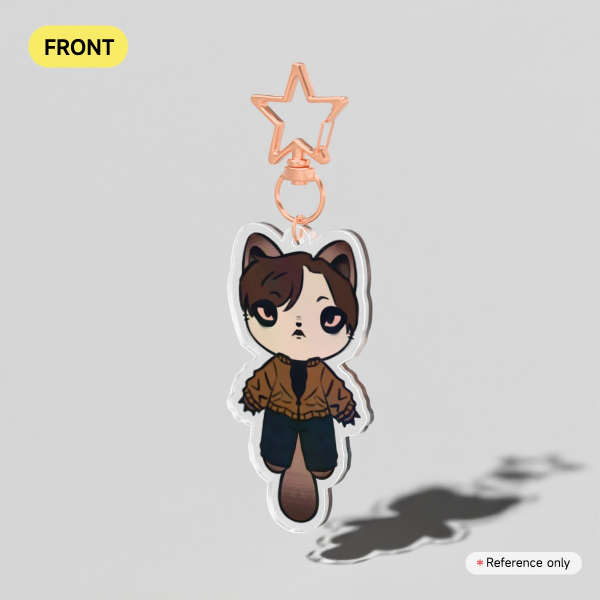 Masky Cat Clear Acrylic Keychains