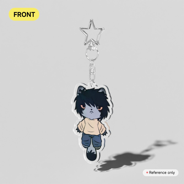 L Cat Clear Acrylic Keychains
