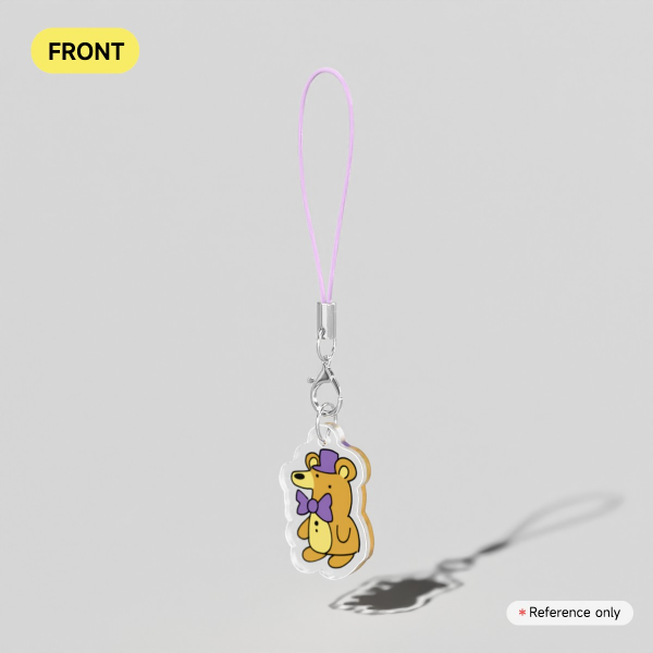 Scribbly Fredbear Mini Phone Charm