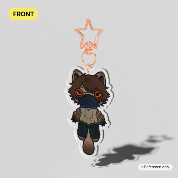 Ticci Toby Cat Clear Acrylic Keychains
