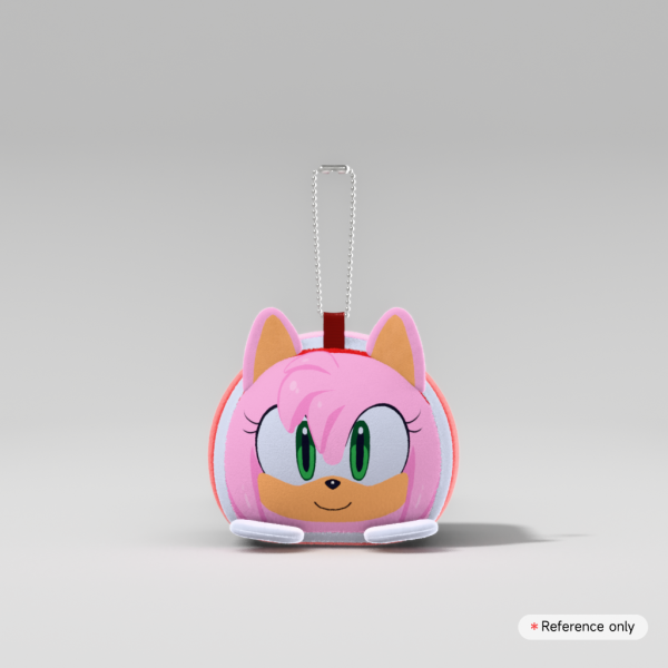 Pink Hedgehog Squeaky Plush Keychain