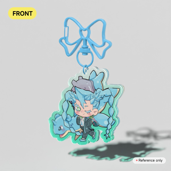 pokemon miku x lapras translucent keychain