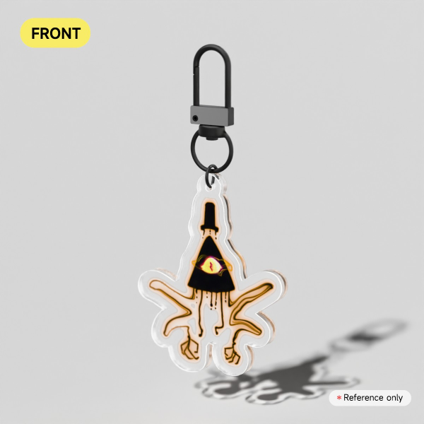 Bill Cipher Gravity Falls Keychain Charm