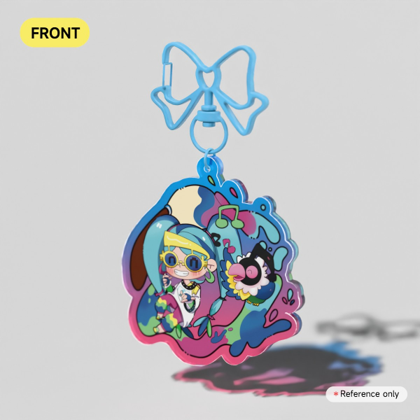 pokemon miku x chatot translucent keychain