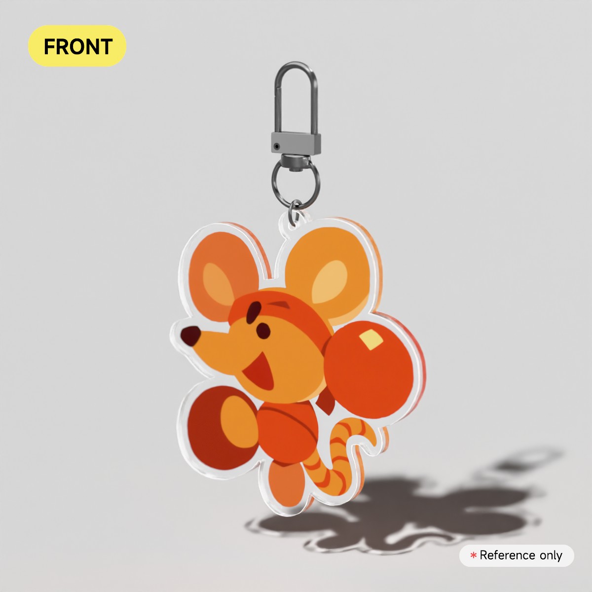Orange Acrylic Keychain