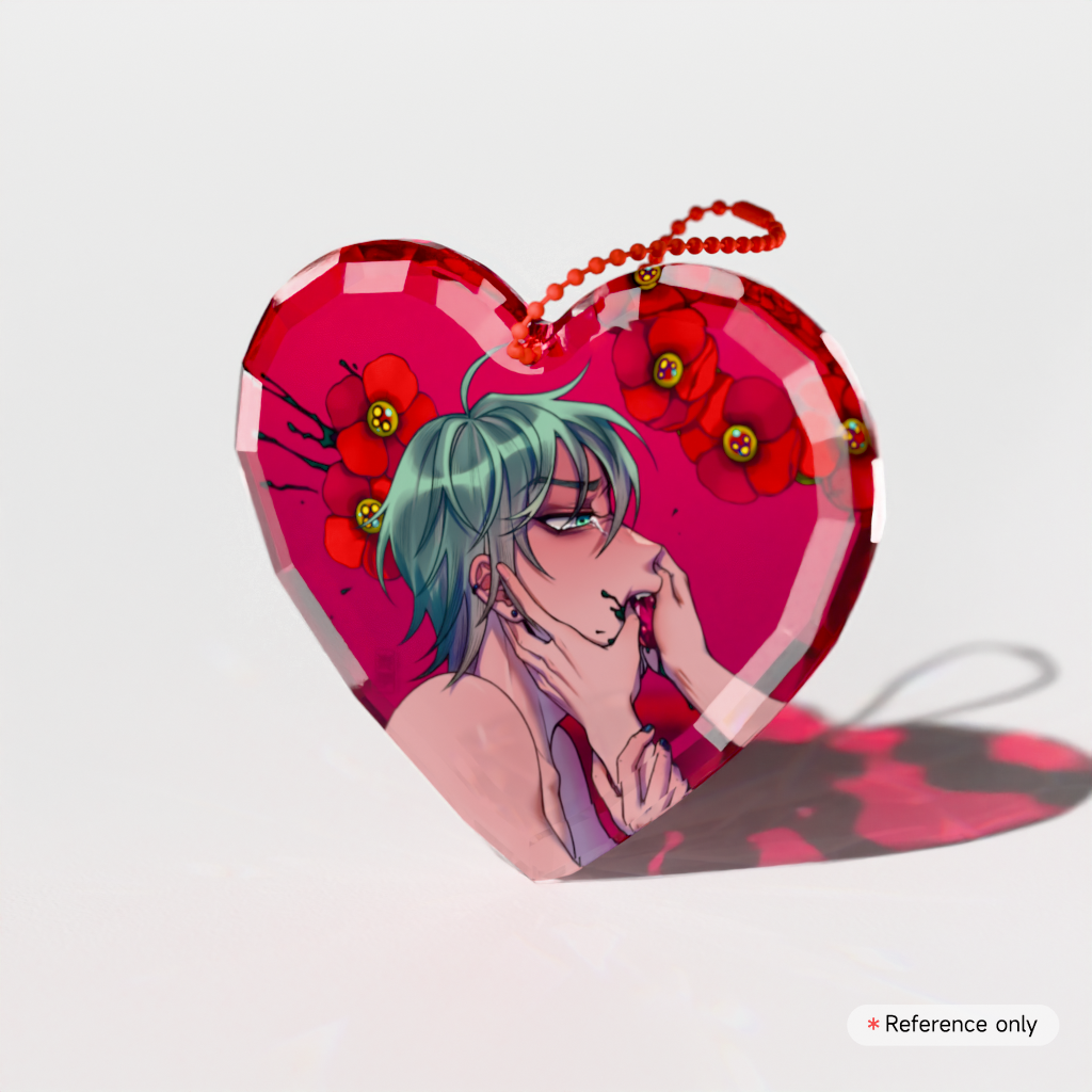 TILL KARMA Heart Gem Keychains