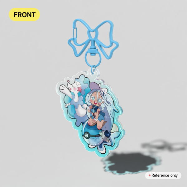 pokemon miku x primarina translucent keychain