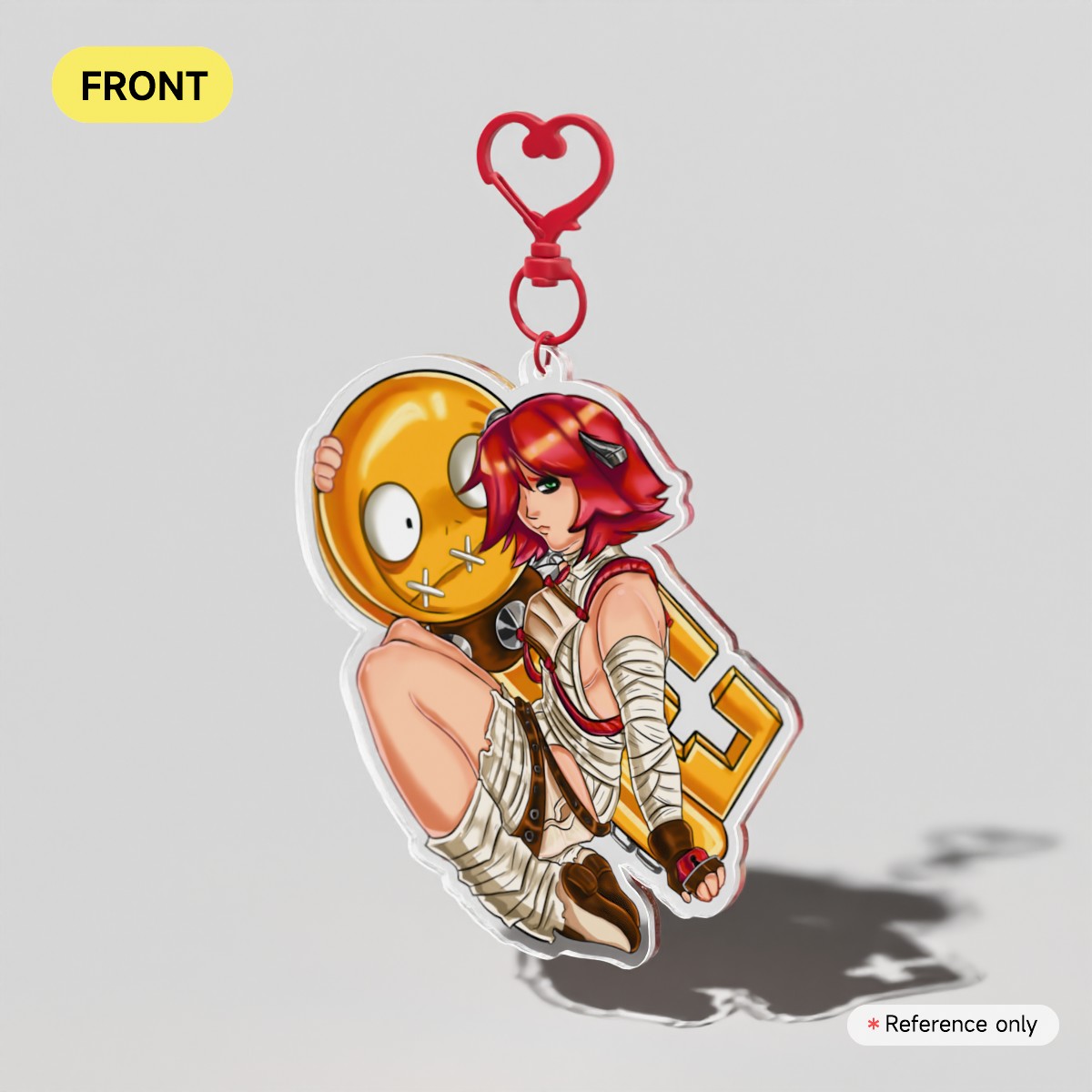 A.B.A Double sided keychain